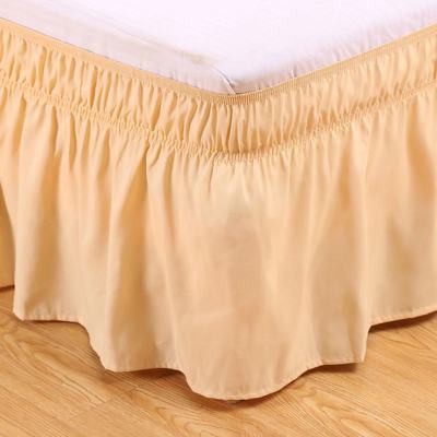 Hotel Bed Rok Wrap Rond Elastische Bed Shirts Zonder Bed Oppervlak Twin /Full/ Queen/ King Size 38cm Hoogte Voor Home Decor Wit: Beige Yellow / 200 x 200 x 38cm