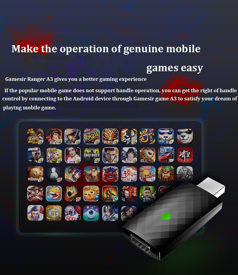 Gamesir A3 Ranger Activator for Android Phone Tablet King Play Glory Mobile Games G6 G5 G4 G3 T6 T4 T1 Universal