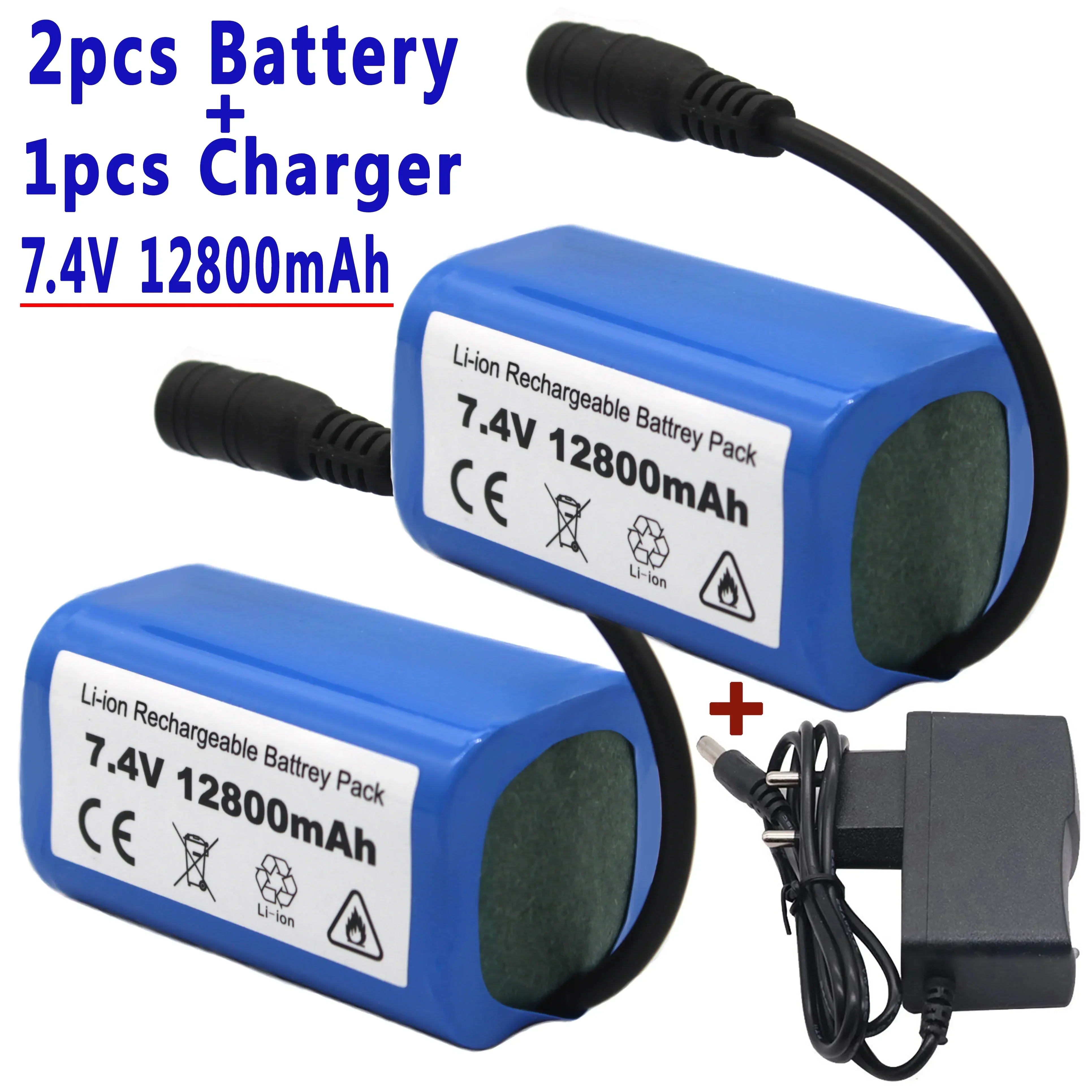 Nueva batería LiPo mejorada, 7,4 V, 12800 MAH, t1882011-5, t888, v007, h18, C18.: Blanco