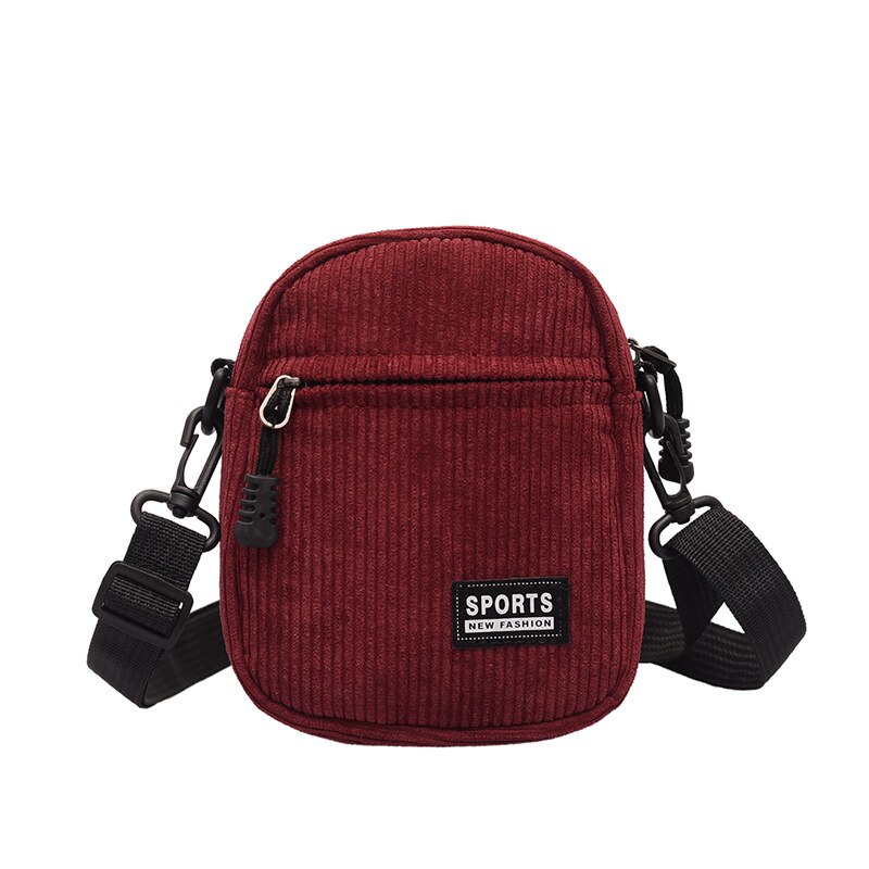 Vrouwen Canvas Tas Mode Mini Mobiele Telefoon Tas Met Rits Koreaanse Crossbody Tas Voor Vrouwelijke Dames Schoudertas Bolsa Feminina: Red