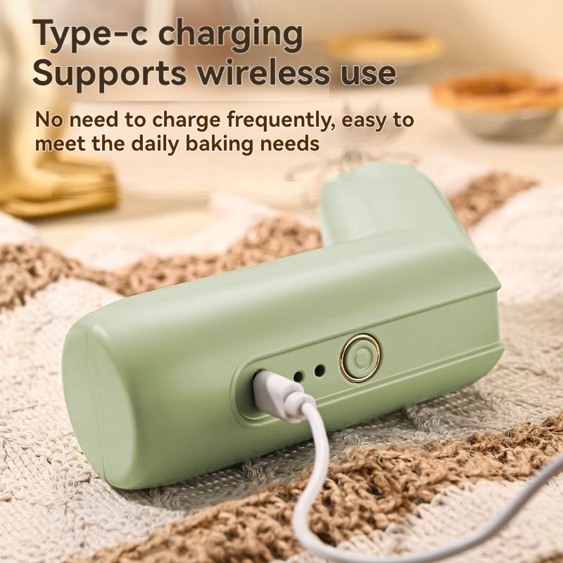 Mezclador de alimentos eléctrico portátil plegable, mezclador eléctrico de mano con recarga USB, batidor de huevos, utensilios de cocina para el hogar