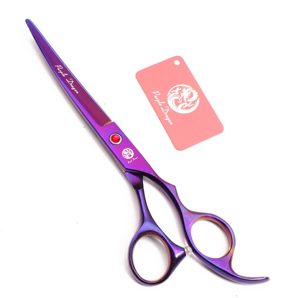 Purple Dragon – ciseaux de toilettage pour animaux de compagnie, 7 &quot;JP, ciseaux droits en acier inoxydable, ciseaux amincissants, incurvés, pour chiens, ensemble Z3003
