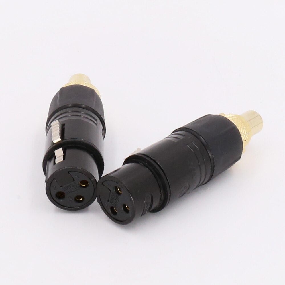 2 pcs XLR Femmina a RCA Zoccolo Femmina Adattatore Spina del Cavo Oro Equilibrata