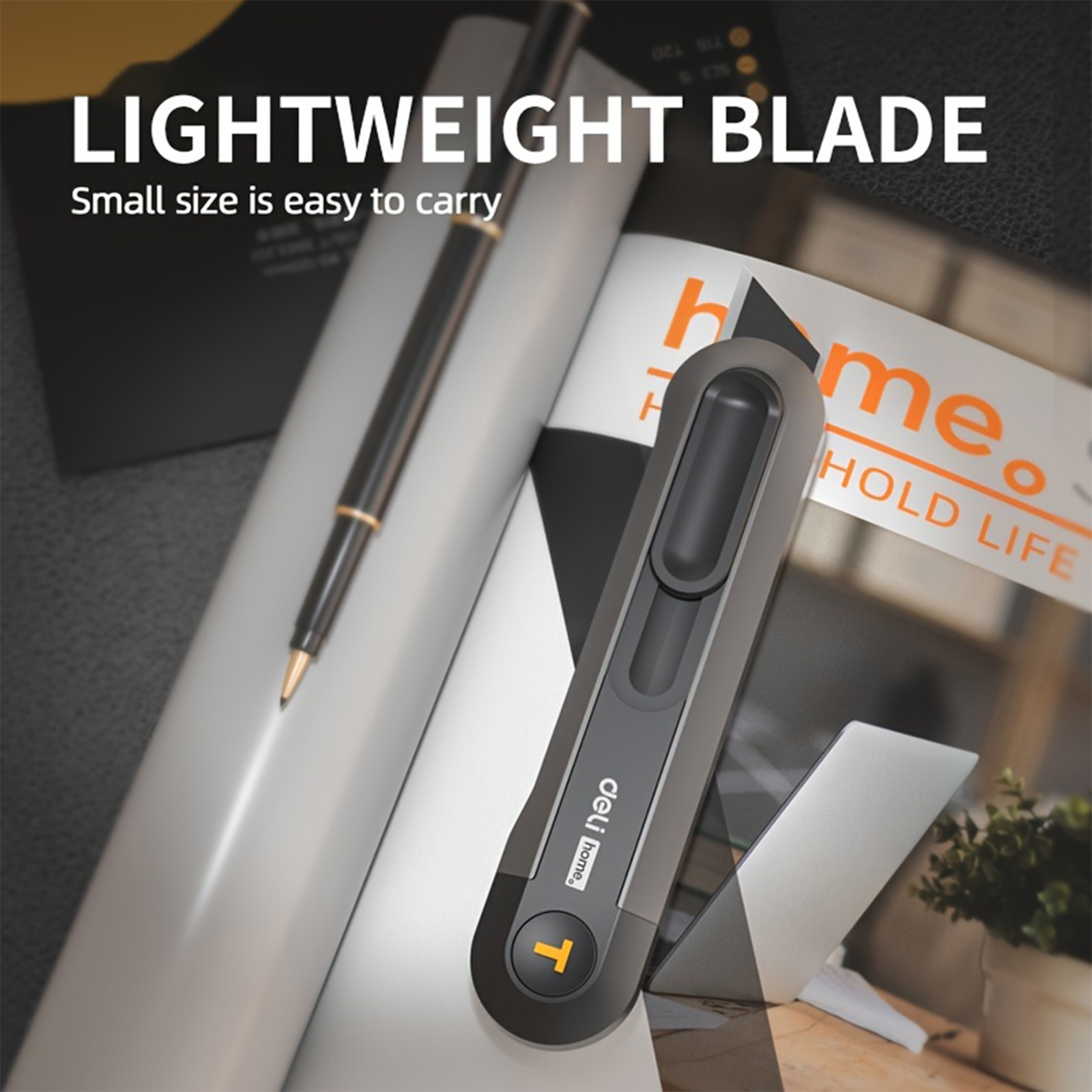 Deli Retractable Utility Knife,Box Cutters,Portable Paper Cutter for Envelopes Express Unpacking Cutting DIY Crafts