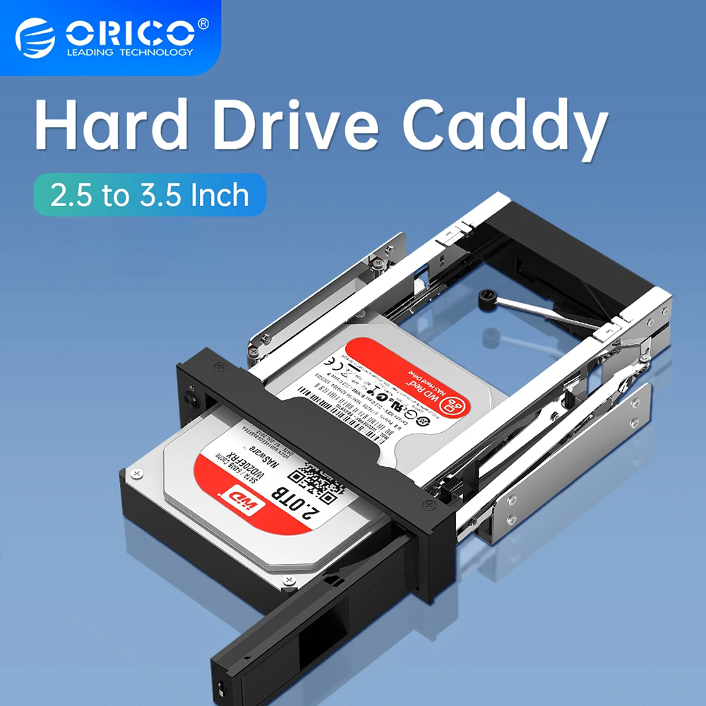ORICO Hard Drive Caddy 3.5 to 2.5 inch Stainless Internal Hard Drive Mounting Bracket Adapter 3.5 inch SATA HDD Mobile Frame