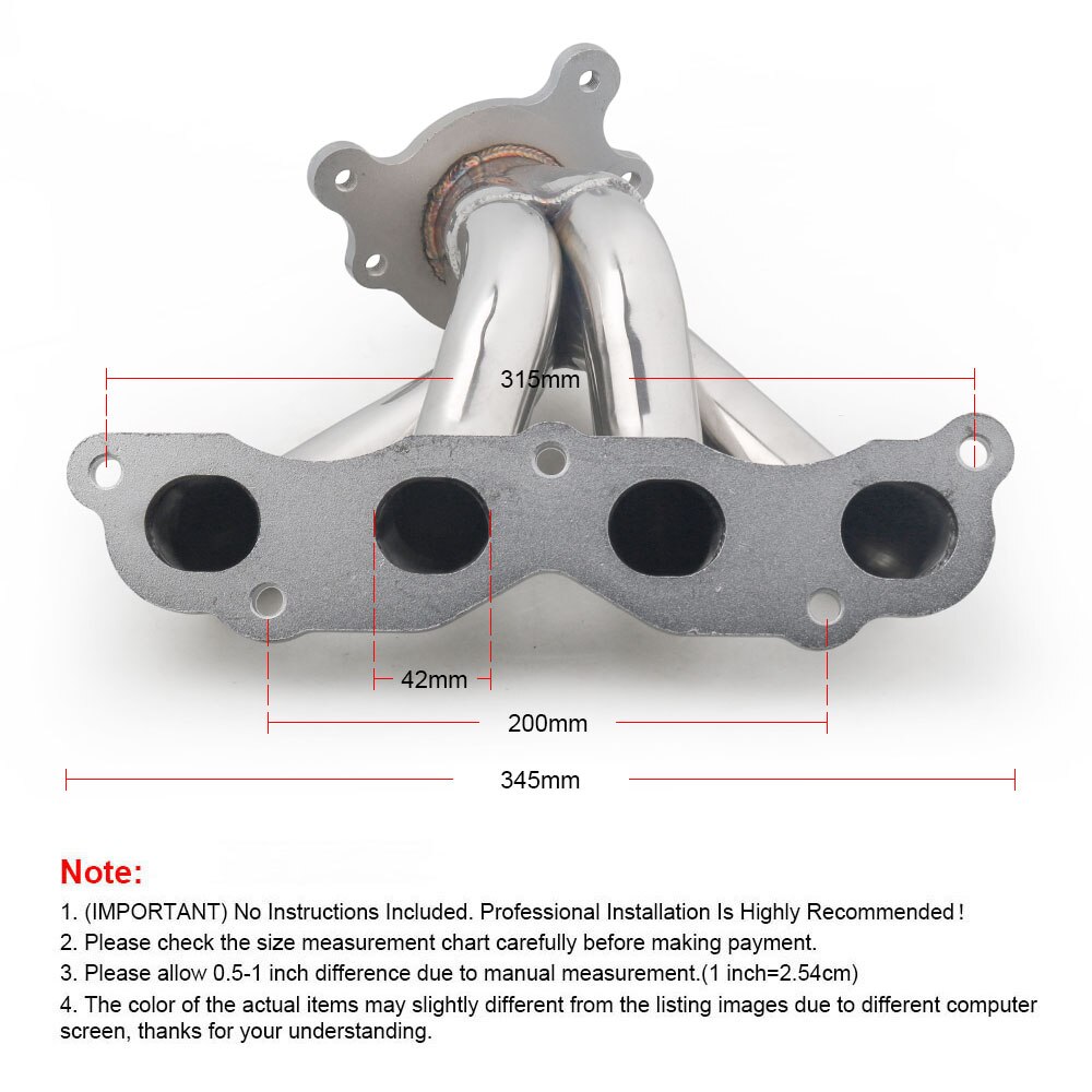 Stainless 4-1 Racing Manifold Header Exhaust FOR 02-05 ACURA RSX DC5/-05 CIVIC Si EP3 K20A3 EXHAUST MANIFOLD