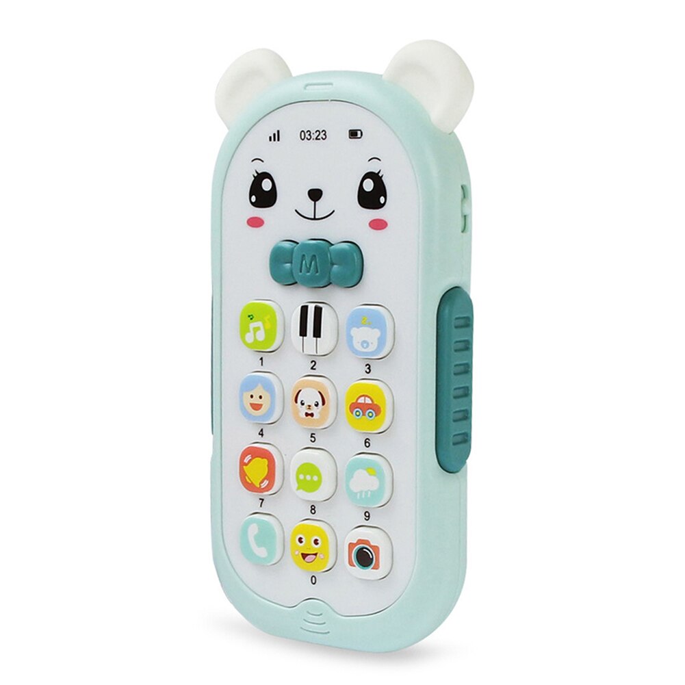Baby Elektronische Telefoon Speelgoed Bijtring Muziek Vroege Jeugd Educatief Speelgoed Multifunctionele Simulatie Telefoon Speelgoed: Blauw
