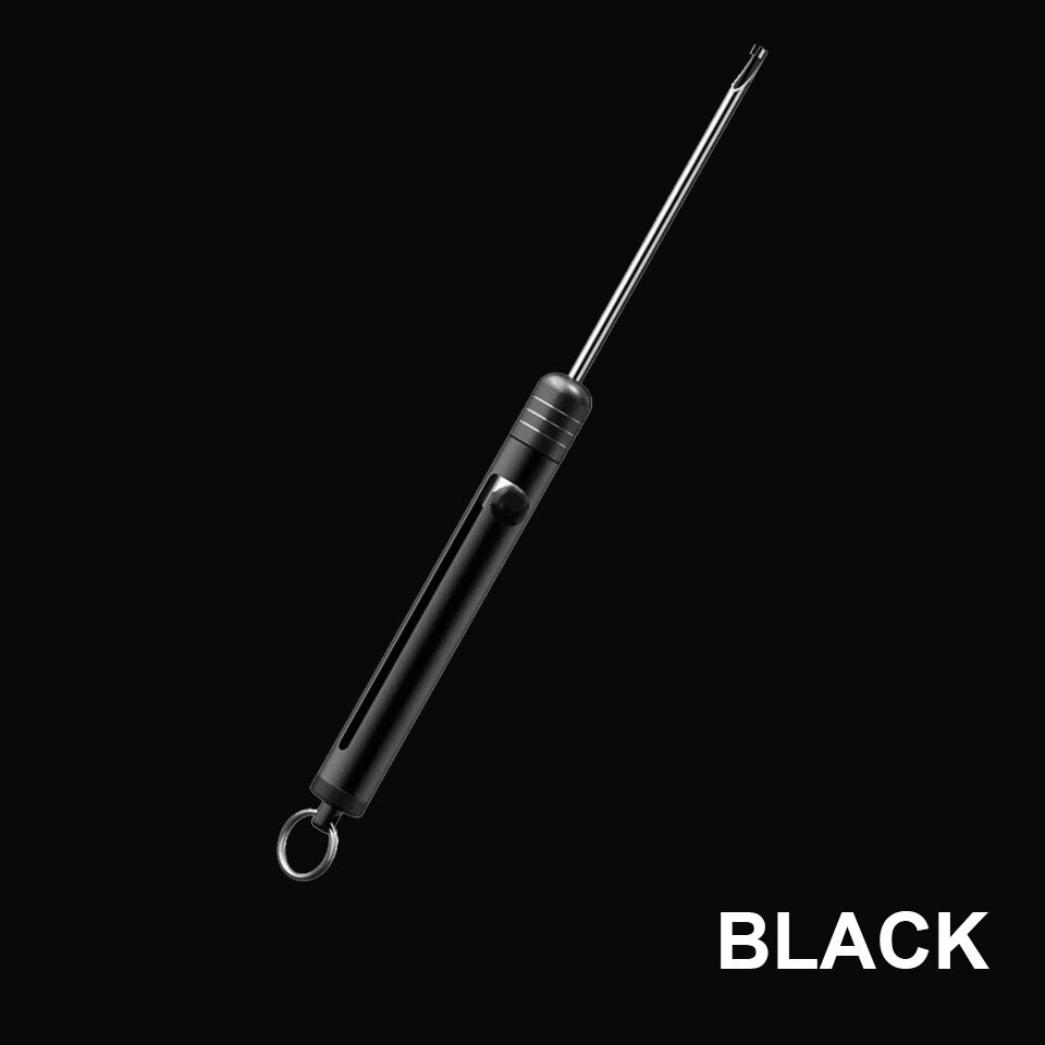 WALK FISH Fishing Hook Remover Stainless Steel Safety Decoupler Extractor Fishhook Disgorger with Aluminum Handle Fishing Tackle: Black