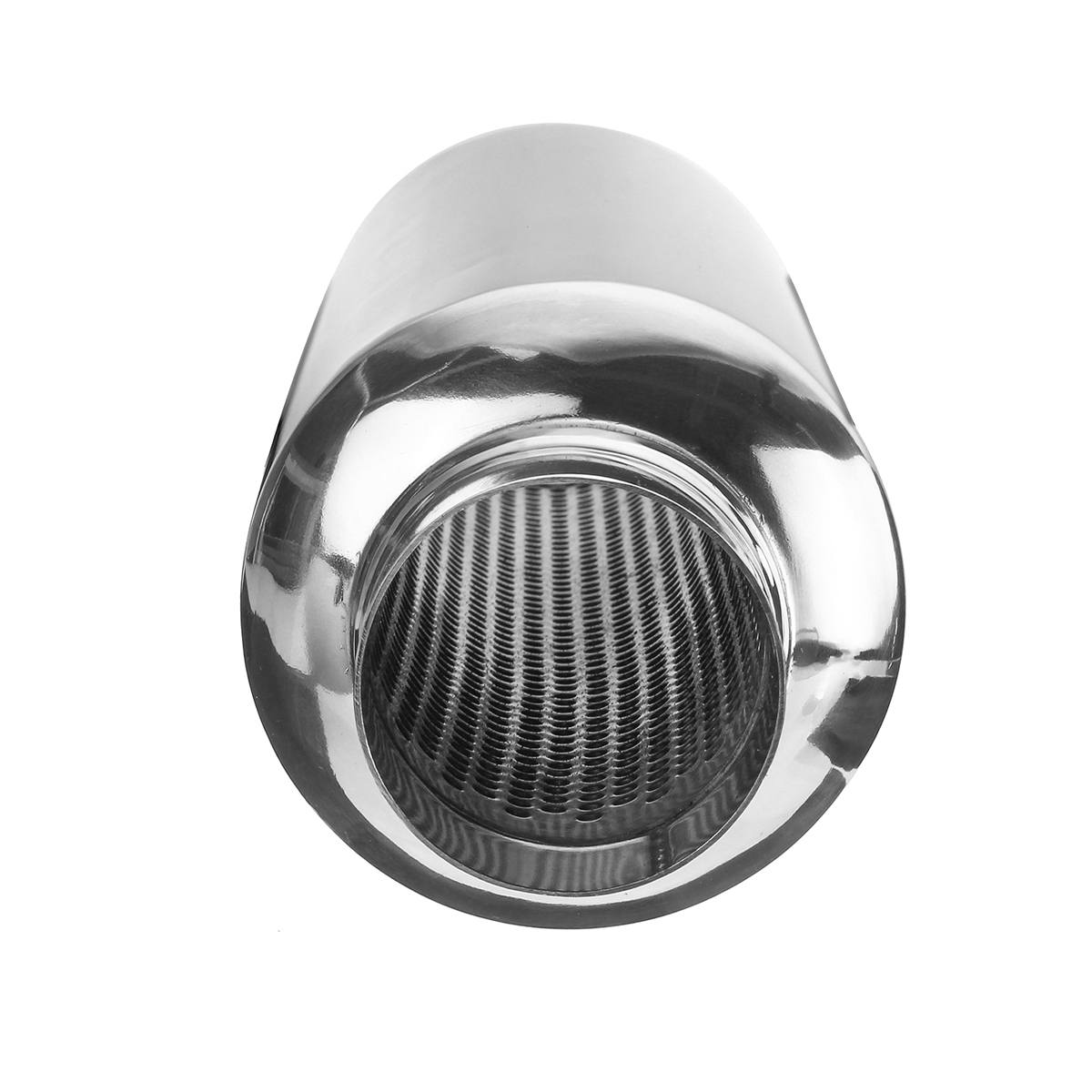 Universal Car Exhaust Muffler Resonator 2.25" Inlet/Outlet Exhaust Tip Pipe Tube Stainless Steel