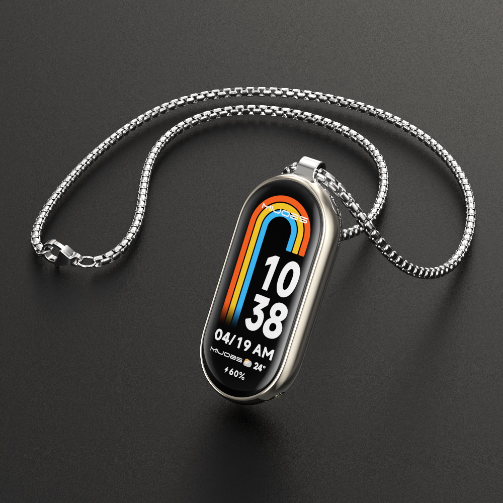 Mi Band 8 Strap Necklace for Xiaomi Smart Band 8 NFC Bracelet Mi band 9 Smart Watch Neck Decoration Pendant Mi Band 8 Accessory: Rose Gold