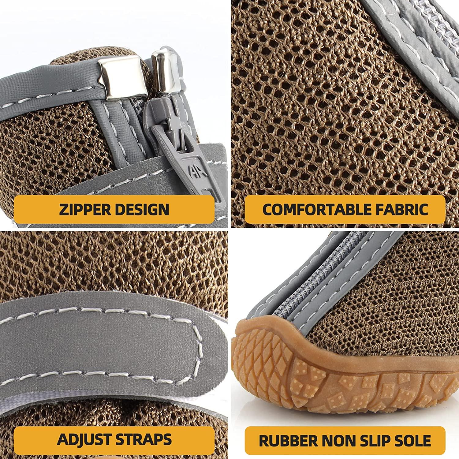 4 sztuki kalosze dla psa wodoodporne buty z pasek odblaskowy antypoślizgowymi oddychającymi śniegowcami dla małych zwierząt bezpieczniejszej podróży w nocy