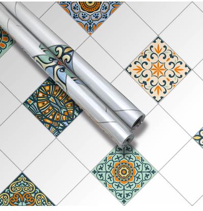 Self-adhesive kitchen oil-proof stickers high temperature resistant waterproof tile wall stickers wallpaper cabinet stickers: NO  01