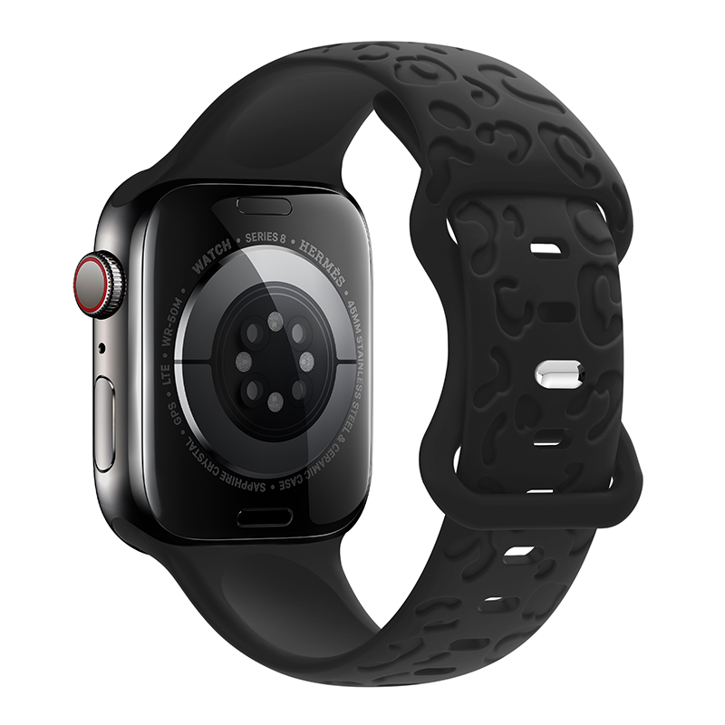Rem til apple watch-rem 45mm 44mm 42mm 41mm 40mm 49mm 38mm 40 mm graveret correa-rem iwatch-serien ultra 7 se 3 6 8 5 4: Sort grøn / 20mm