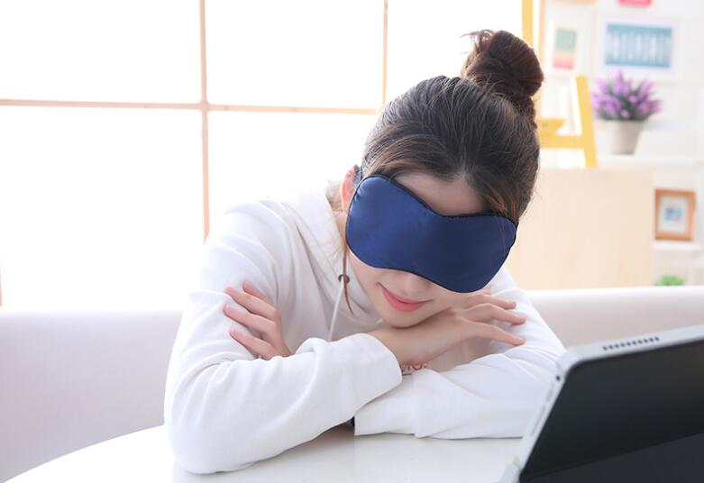 1 Uds descanso de seda pura antifaz para dormir antifaz acolchado opaco viaje Relax Aid venda de ojos cubierta de ojos máscara para cuidado ocular herramientas de belleza