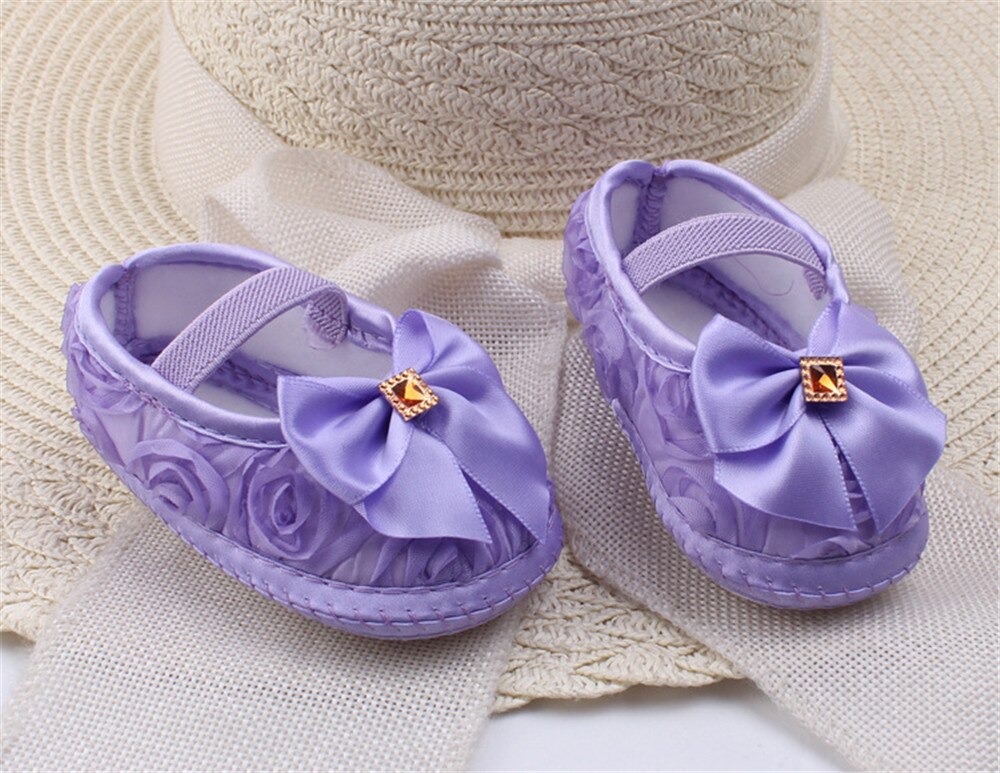 Verbazingwekkende 0-12 Maand Baby Meisjes Crib Schoenen Schattige Prinses Schoenen Katoenen Baby Zachte Zool Frist walker (s7-102)