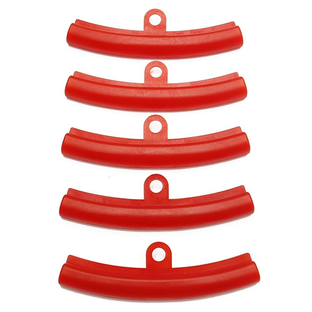 5 stk bildæk rød gummi beskyttelsesfælge beskytter dæk hjul skiftende fælgkant beskyttelsesværktøj polyethylen