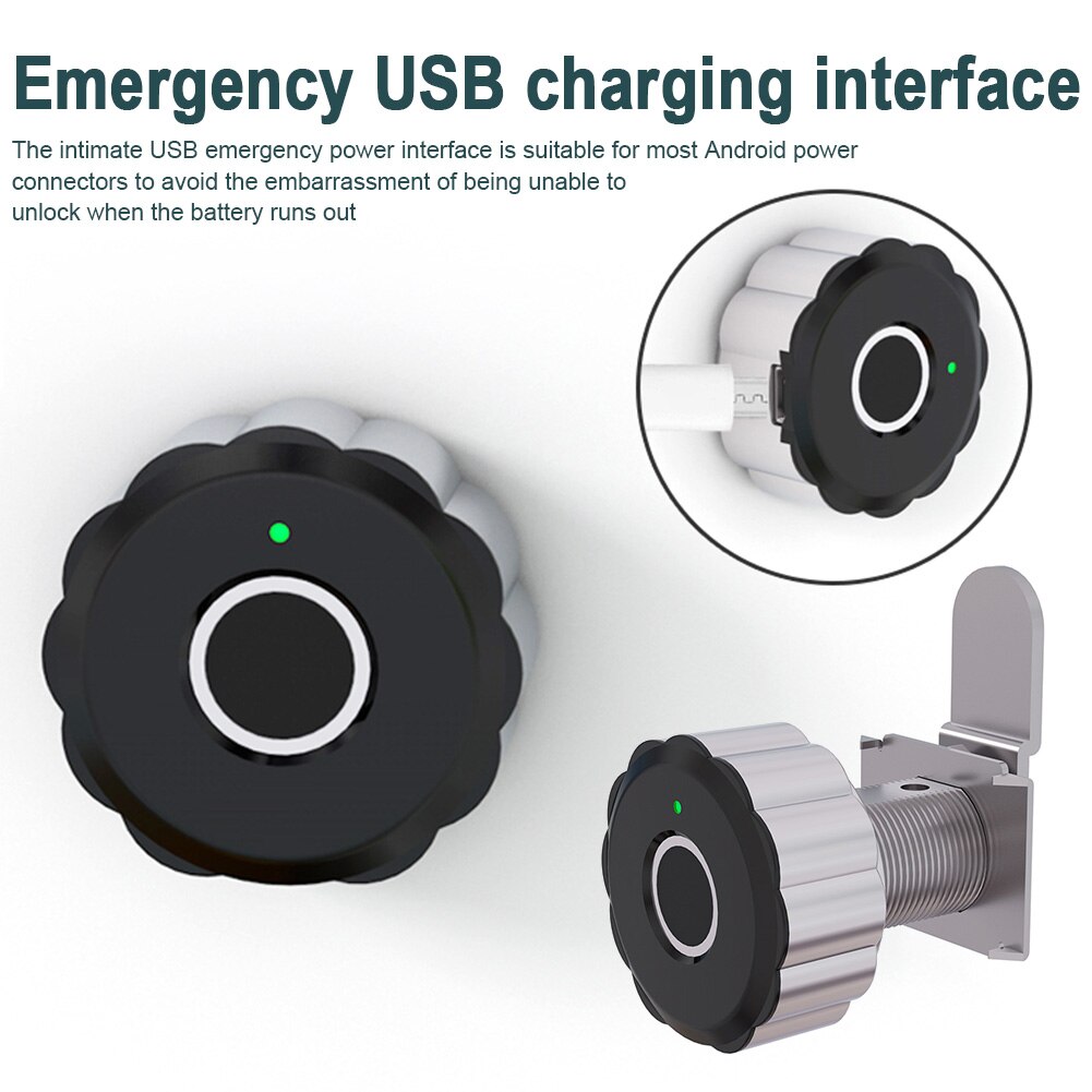 Armario, cerradura electrónica inteligente Invisible sin llave para puerta, cajón, archivo de oficina, muebles para el hogar, USB, recargable para el hogar