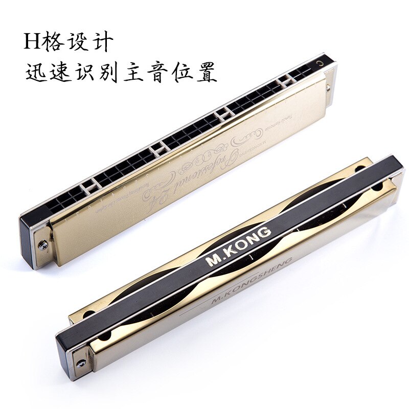 Harmonica 24-Hole Harmonica Confucius Performce Classroom Teaching Beginners Students Adult Playing C Key Harmonica