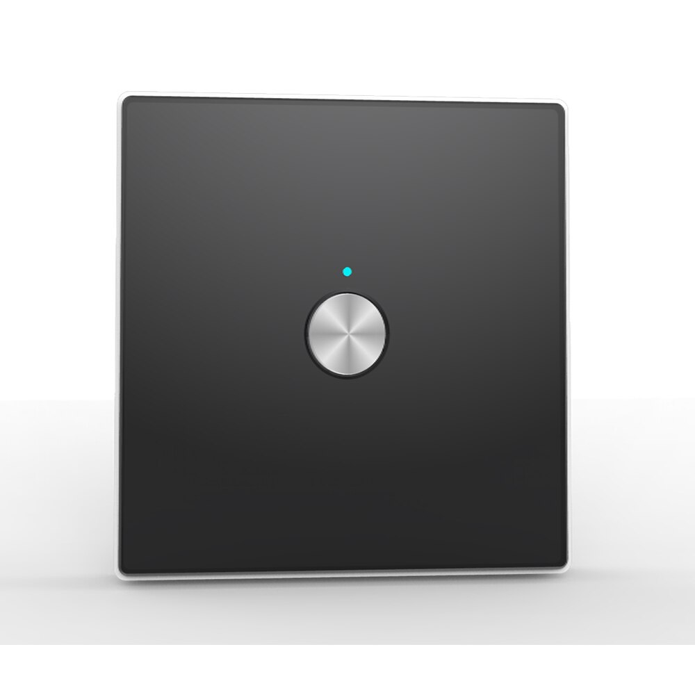 Wireless Remote Control Light Switch, Wireless Receiver Switch Panel 100V-240VAC 50/60HZ Safe for Living Light (1CH-black)