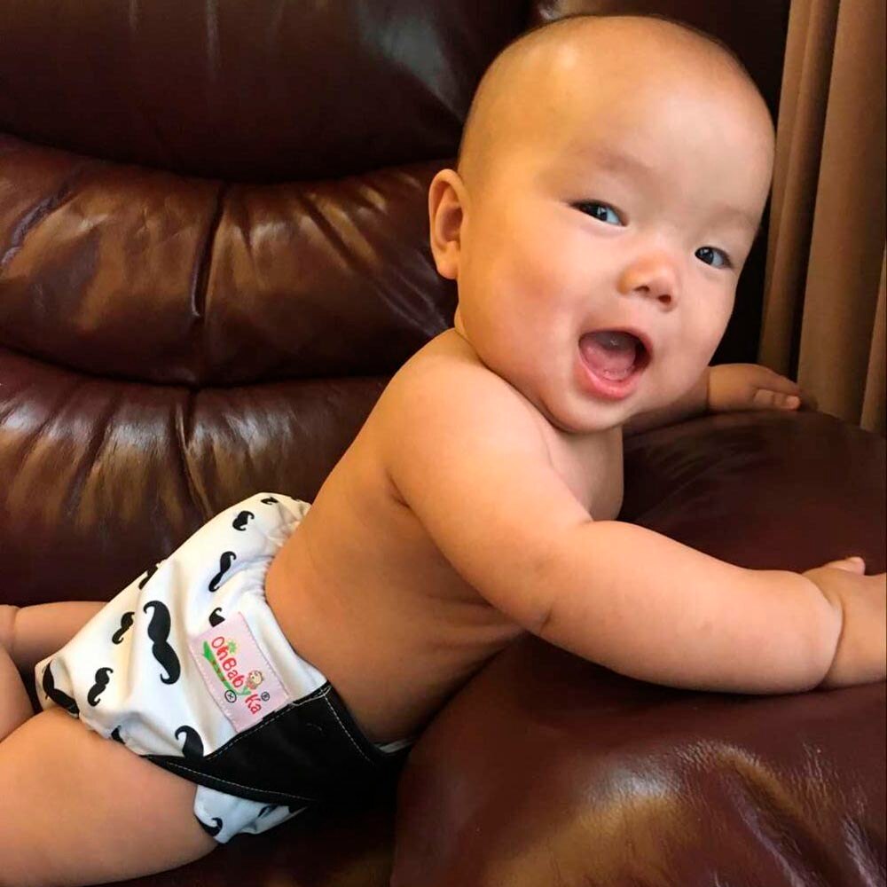 Ohbabyka allt-i-två  ai2 blöjor ficka tyg blöja bambu kol baby tyg blöja dubbla kilar baby blöjor soffa lavable