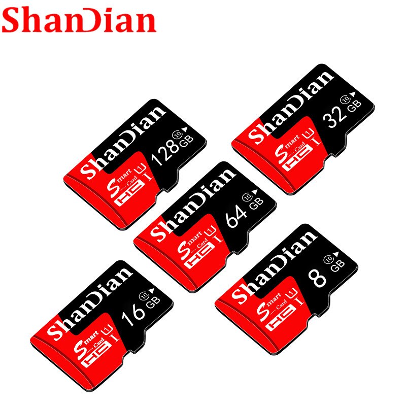 Shandian Hoge Snelheid Micro Sd Kaart 8Gb 16Gb 32Gb 64Gb Klasse 10 Flash Geheugenkaart Micro Sd 32gb Sdcard Voor Smartphone/Camera