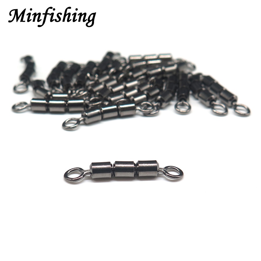 25 pcs Rolling Swivel MS 3 Joint Ball Bearing Fishing Swivel Snap Fishing Tackle Fishing Hook Connector