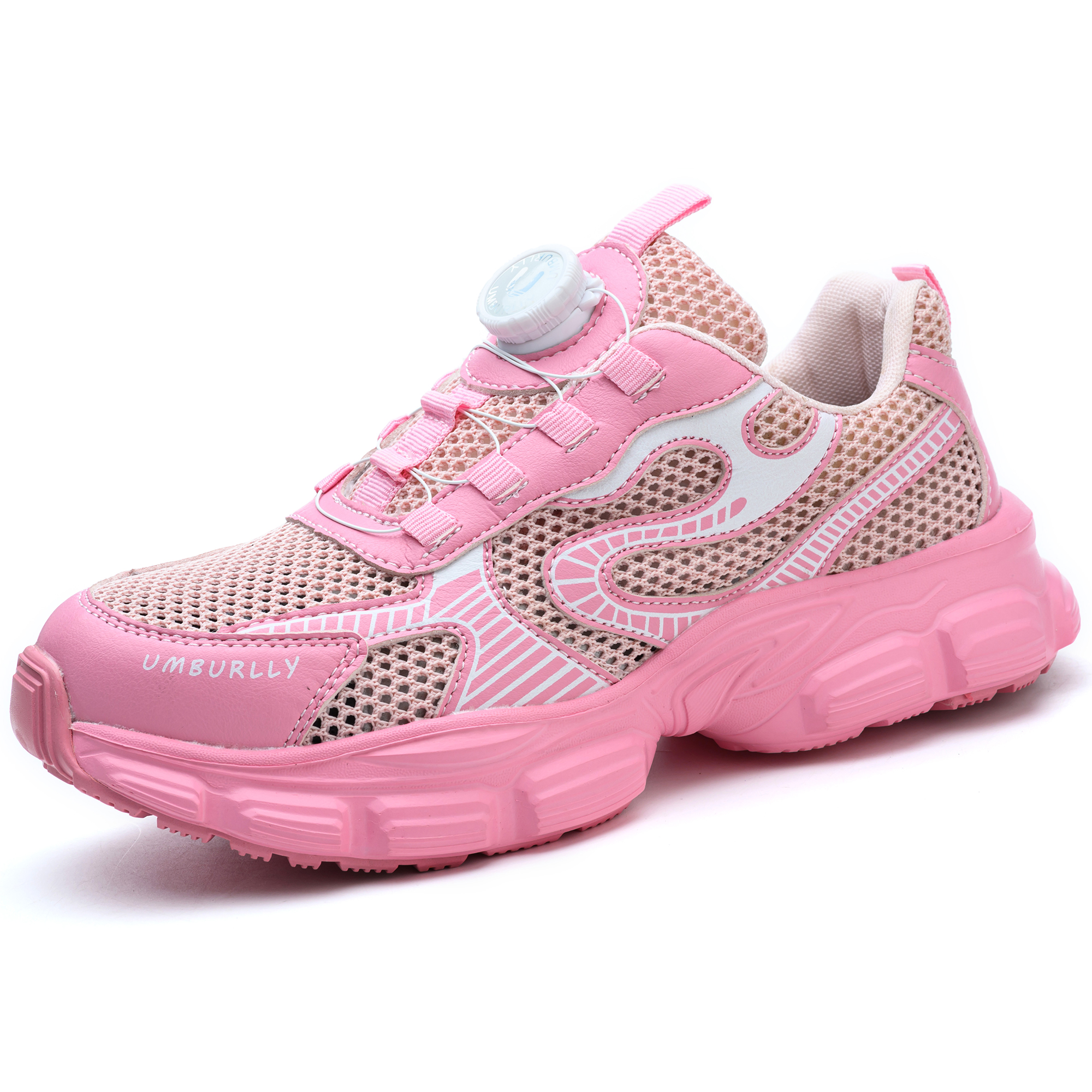 Chaussures de sécurité anti-écrasement et anti-coup de couteau pour femmes, avec capuchon en acier, antidérapantes, sans laçage, bouton rotatif, modèles chauds,: 38 / Rose