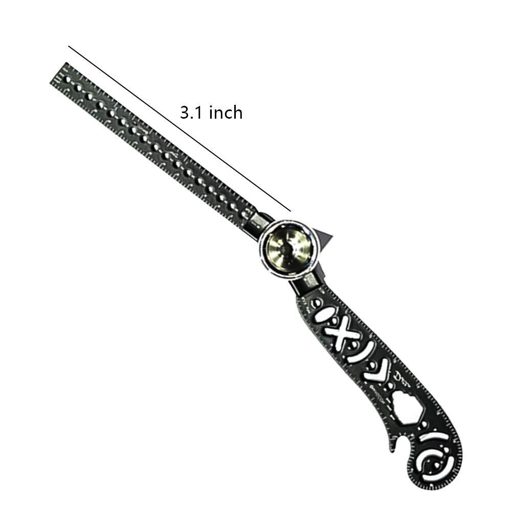 Multi-Function Drawing Tool Versatile Utensil Drawing Curved Ruler Mini Compass Protractor Combo Patterns Multi-Function r25