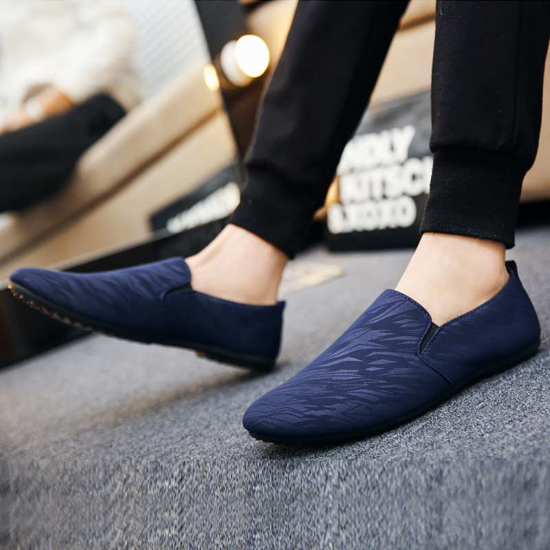 Wolf who britisk stil menn fritidssko myke komfortable loafers herre joggesko svart kjører lat sko buty meskie x -192