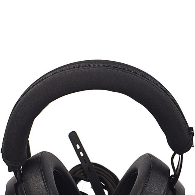 Kutou korvatyynyt razer kraken pro  v2 korvatyynyä kraken 7.1 v2 korvatyynyä pehmuste korvakupit varaosat kuulokkeiden vaahtomuovityyny: Musta päänauhan päällinen