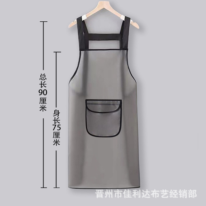 Extra lange, waterdichte oliebestendige schort, unisex, grote maat, keukenschort, restaurantkokschort, afwasschort voor thuisgebruik: Wit