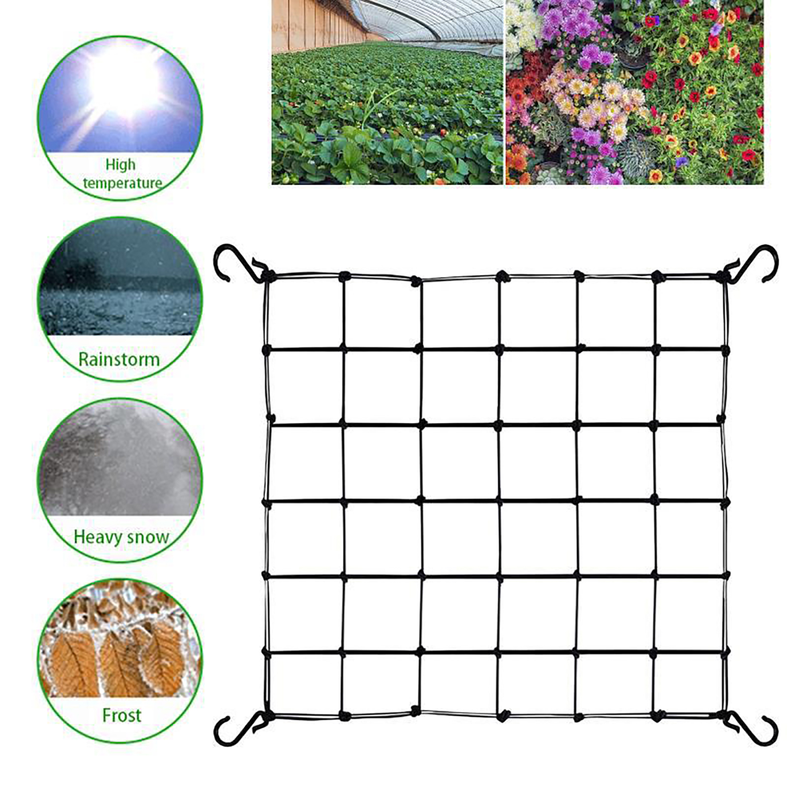 Enrejado de jardín para plantas trepadoras, malla elástica protectora para árboles frutales, carpa de cultivo hidropónico, red de apoyo para plantas