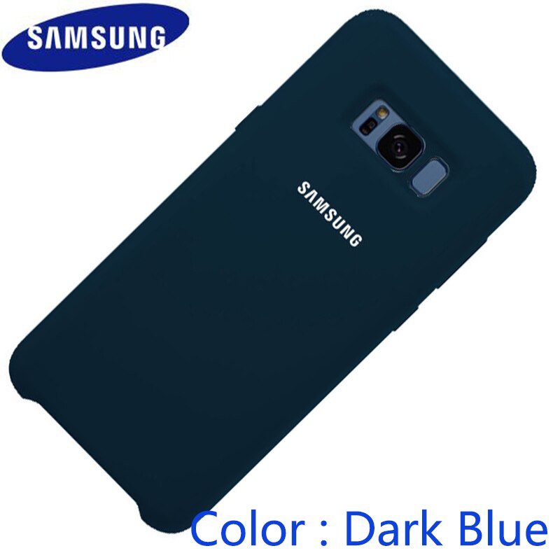 Samsung S8 fall silikon zurück abdeckung galaxy S8 plus note8 harte telefon fall Voll schutz S 8 plus luxus S8plus 100% original: For Galaxy S8 / Dark blue