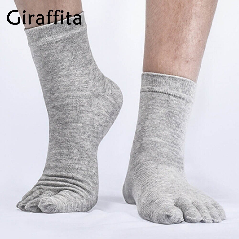 1 Paar Mens fünf Finger Antibacterial Deodorant Socken rein Baumwolle Sport Socken atmungsaktiv Schweiß Socke