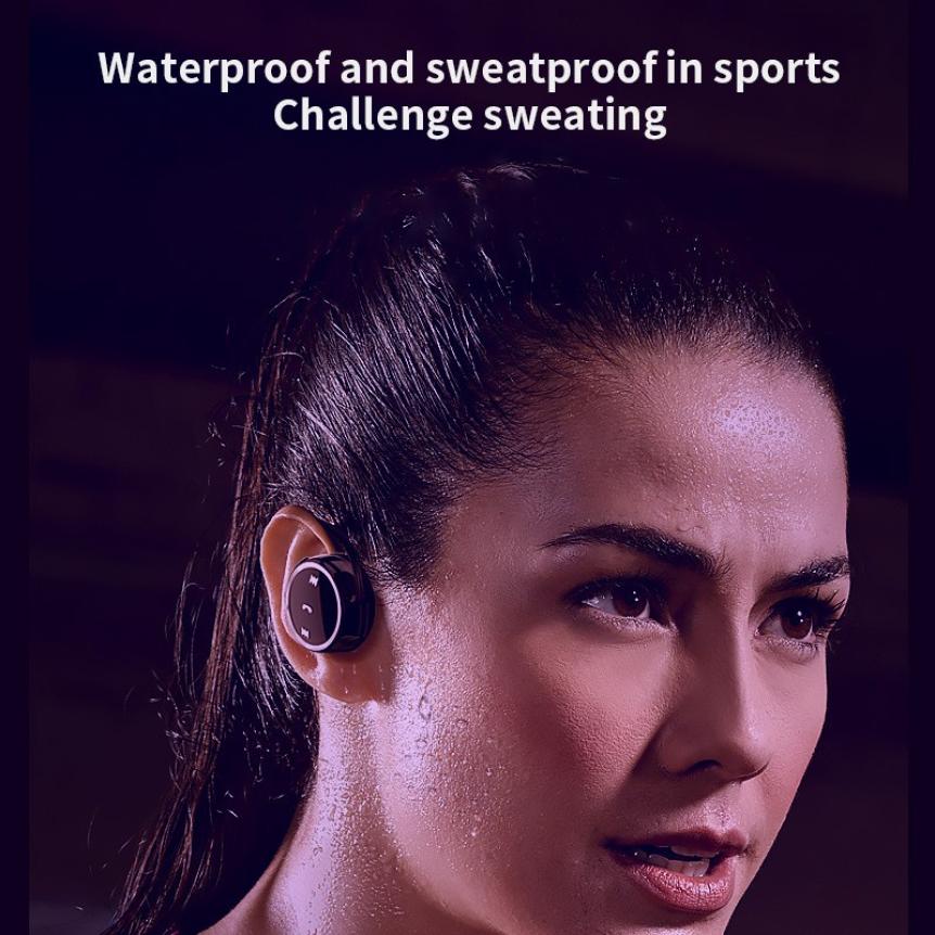 Wireless Bluetooth Bone Conduction Headphones Handsfree HD Call Headsets Music Noise Reduction Earphone Support TF Card