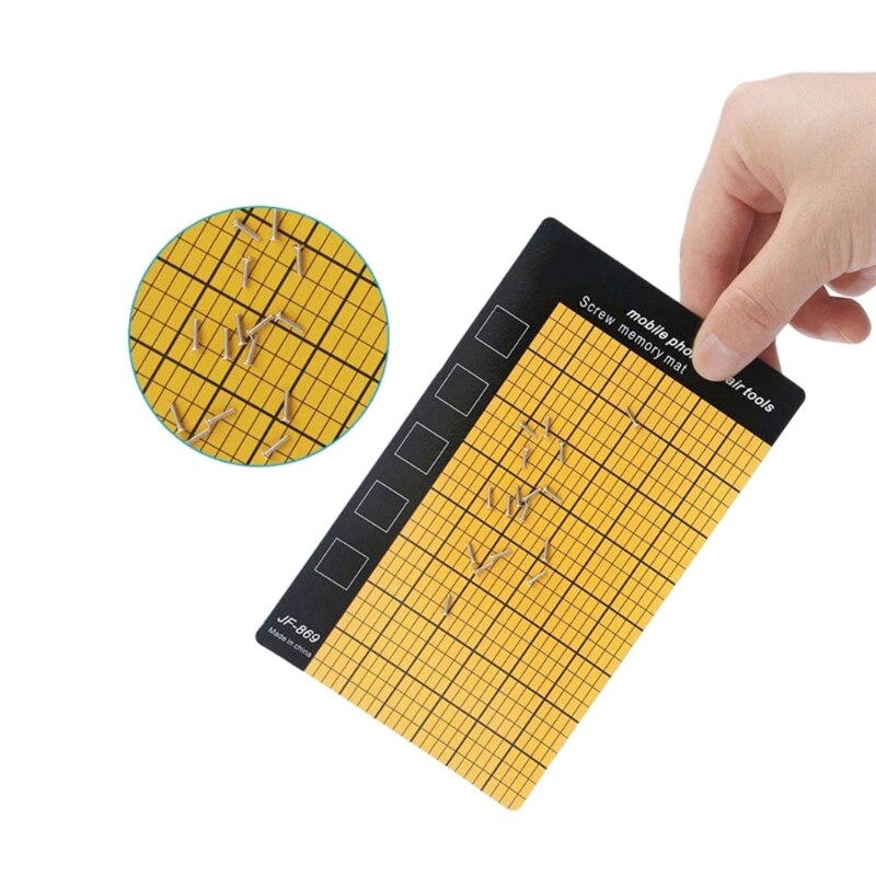 Alfombrilla de memoria magnética con tornillo, almohadilla de trabajo para herramientas de reparación de teléfonos móviles, 4 Uds.