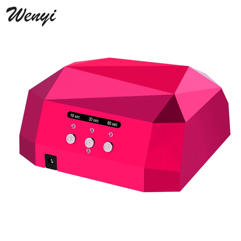 Sun 36W, lámpara de uñas UV y LED mejorada con diamantes para uñas, lámpara de uñas en forma de diamante, curado para esmalte de uñas en Gel UV