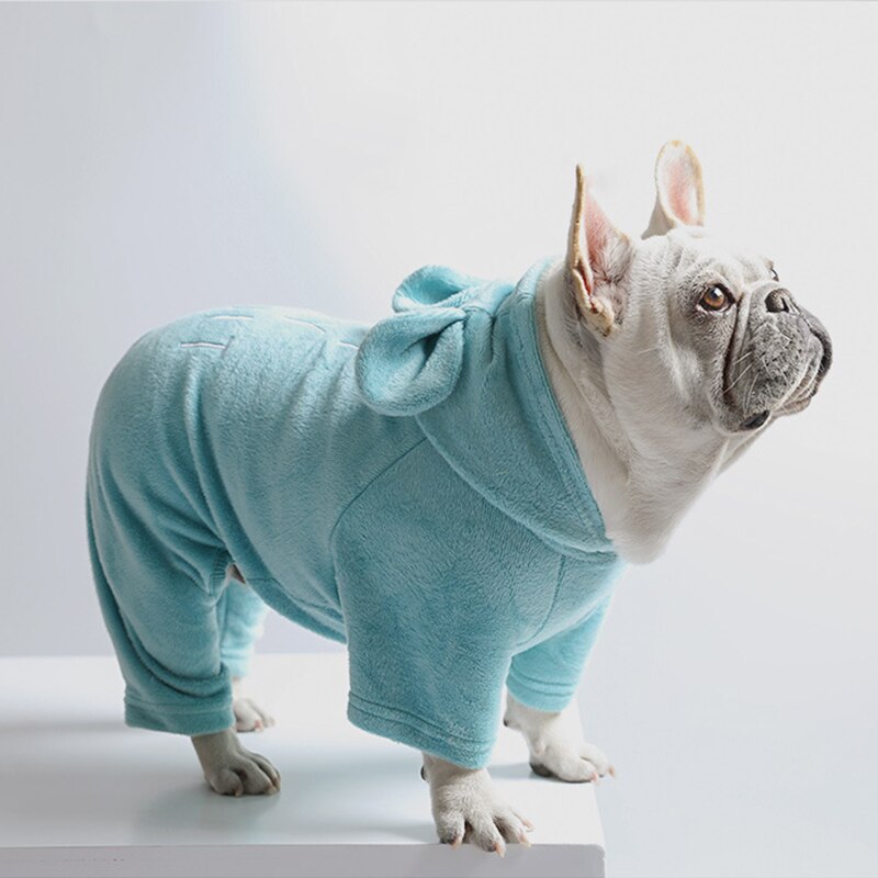 Ropa de invierno para perro Bulldog francés, sudaderas cálidas para cachorro, Chihuahua, Pug, Mono para mascotas, Disfraces para perros pequeños y medianos