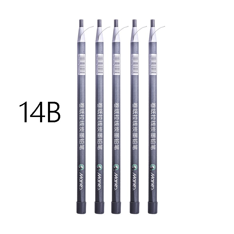 Rollo de rollos de papel para dibujo, Pluma de Corte libre de Papel carbón 12B 14B, negro Extra, CZ7112 CZ7104, suministros de arte, 5 uds.: 5pcs 14B