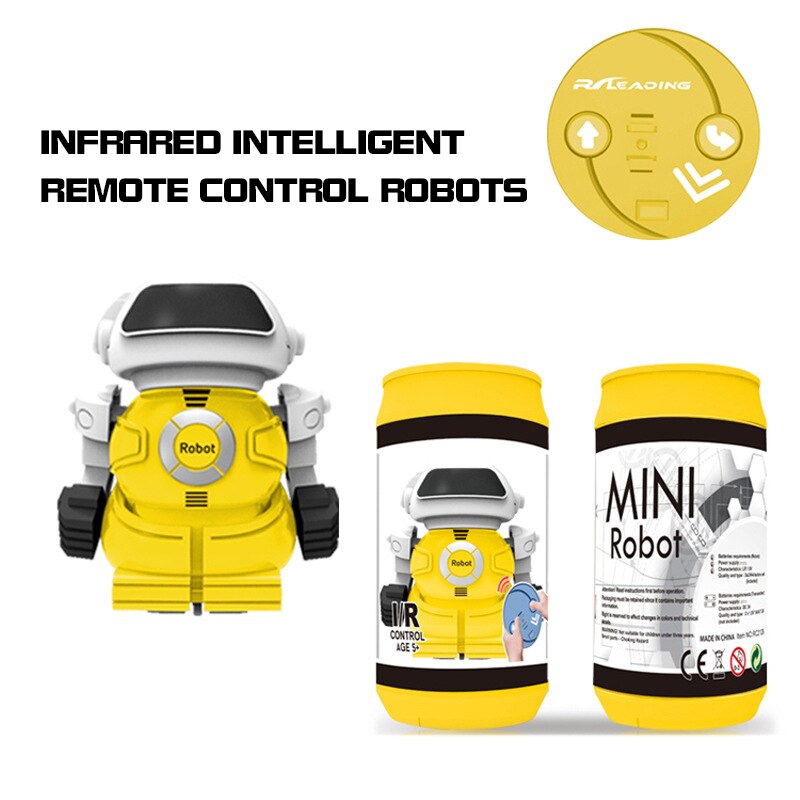 Infrared Intelligent Remote Control Robots Electric Interactive Toys Mini Small Canned Children's Educational Kids TSLM1