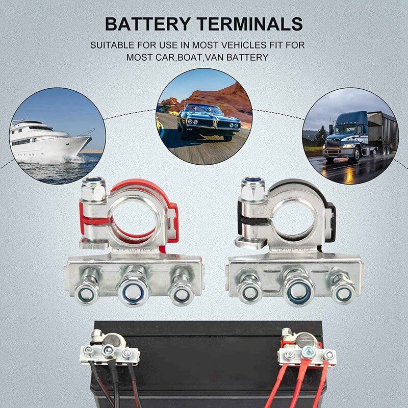 Car Battery Terminal Connector Battery Clamp Connector Terminal Connector Suitable for Cars Boats Trucks