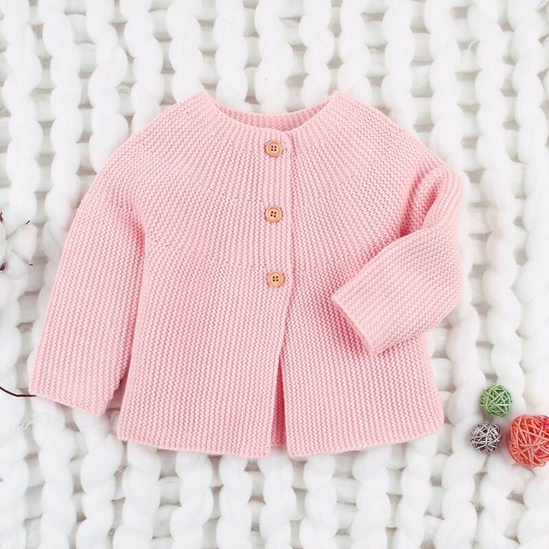 Kinderen Trui Herfst Baby Meisje Jongen Solid Warm Print Vest Toevallige Bovenkleding Jas Kleding: AP / 6m