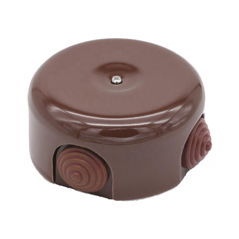 Ceramic Junction Box High Temperature Wire Junction Box Waterproof Ceramic Electronic Project Box: Brown