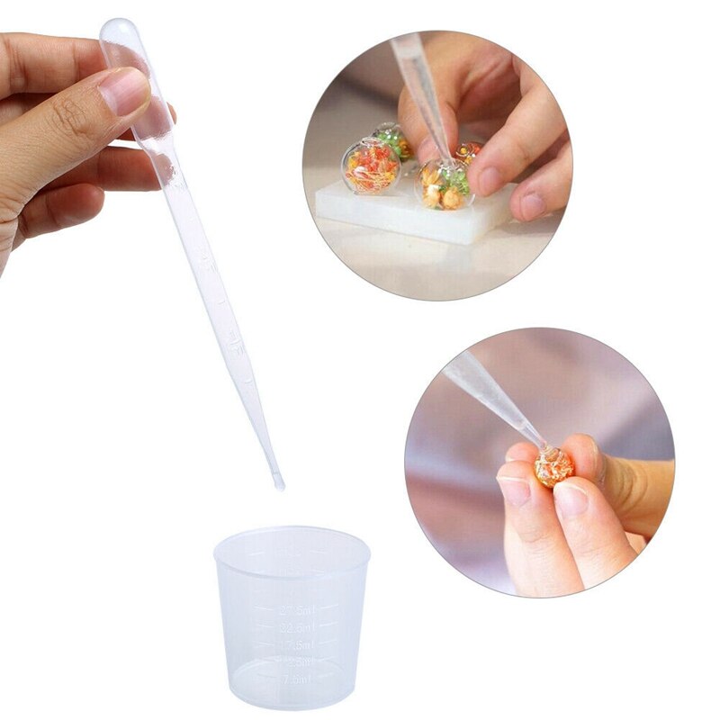 158 Pcs Epoxy Resin Mixing Tool Kits Measuring Cup Disposible Cup Tweezer Gloves