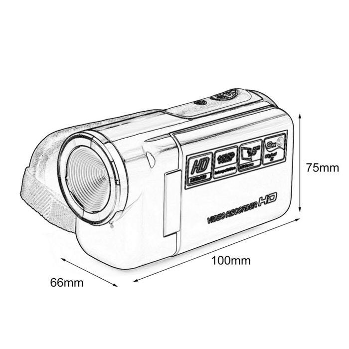 720P HD Didital Video Camera Camcorder 16x Digital Zoom Handheld Digital Cameras Portable Rotatable 2.0 LCD Home Camera