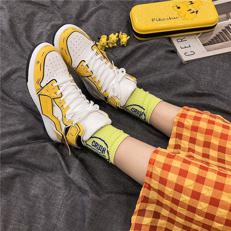 Damesko åndbare flade sko dame high-top sneakers vilde casual lac-up kvinders vulkaniserede sko zapatos de mujer