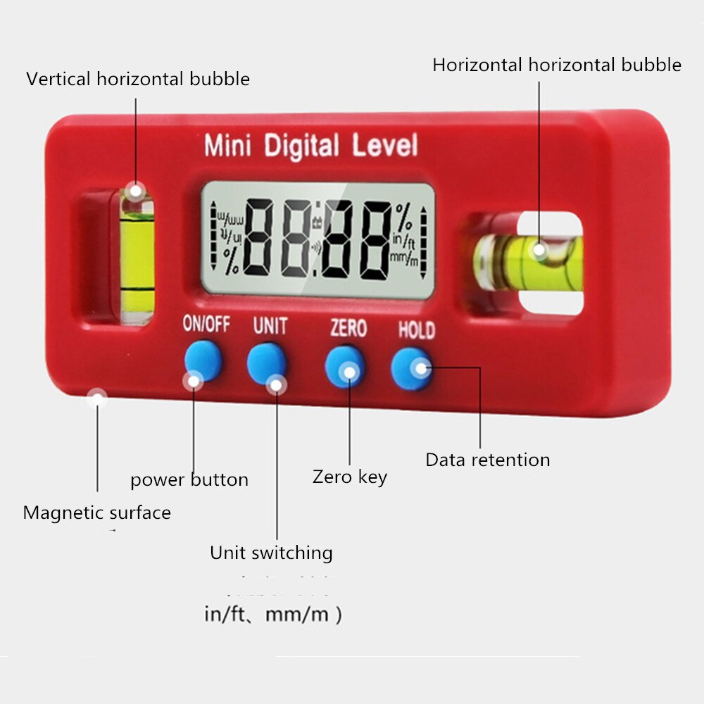 100mm/150mm Precision Digital Protractor Inclinometer Water Proof Level Box Digital Angle Finder Bevel