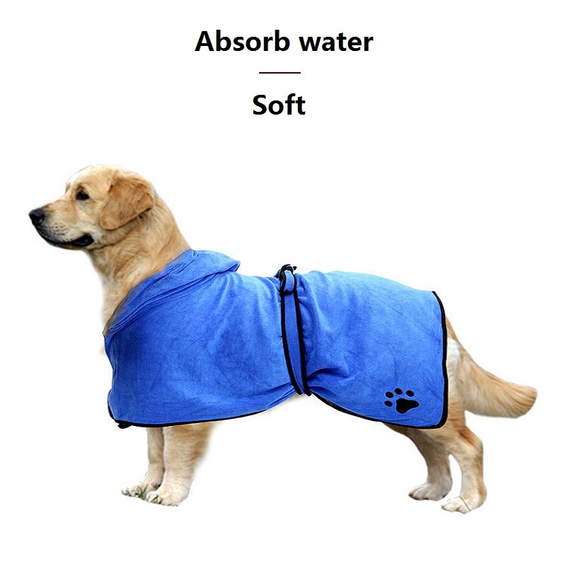 Pet Towel Dog Bathrobe Super Absorbent Pet Drying Towel XS-XL Small Medium And Large Dogs Microfiber Pet Bath Towel Pet Supplies