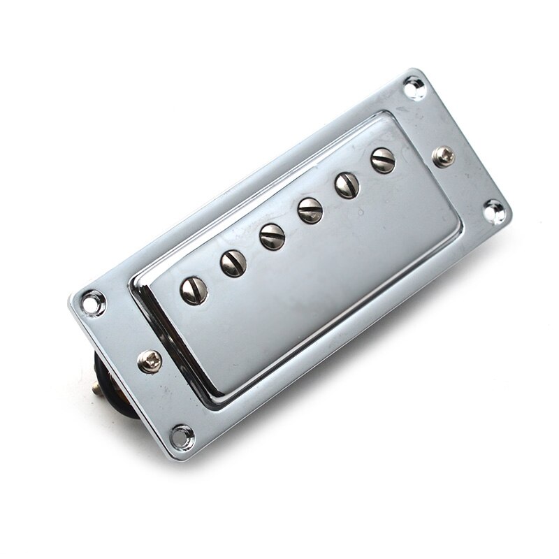 Mini 6 Hole Electric Guitar Humbucker Pickup Neck&Bridge Pickup Pickup for LP Guitar Black/Gold/Chrome: Chrome Bridge