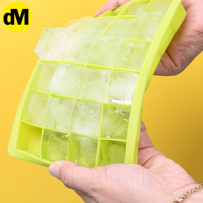 DM 1pcs Multicolored Ice Tray Ice Mould Silicone PP TPE Flexible Excellent Summer Kitchen Using
